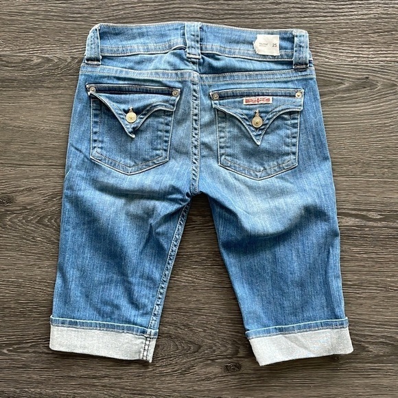 Sz25 Hudson Palerme Knee Cuffed Denim Shorts in Tribute wash VGUC - Picture 5 of 11